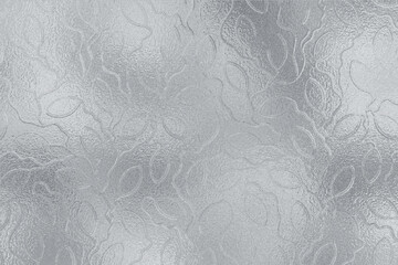 Silver texture. Leafy background. Metallic effect foil. Silver metal surface. Glitter backdrop. Glitterer surface with leaves for design wedding greeting, invitation, wallpaper, cards, prints. Vector 