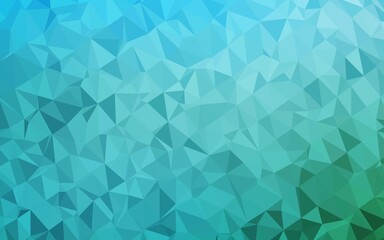 Obraz premium Light Blue, Green vector polygonal background.