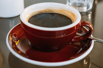 cup of coffee on the table