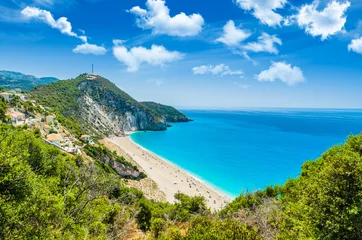 Foto op Plexiglas Milos beach on Lefkada island, Greece. Milos beach near the Agios Nikitas village on Lefkada, Greece © Lucian Bolca