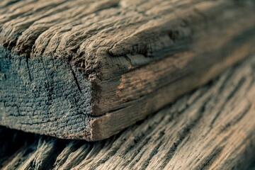 Detail of a pile of old wood