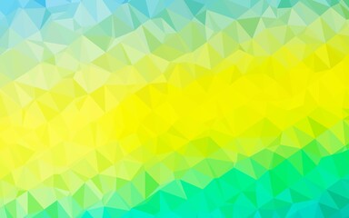 Light Green, Yellow vector abstract mosaic background.
