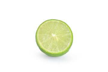 lime slice isolated on white