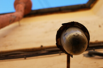 street lamp on the house