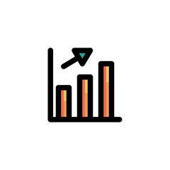 Chart Icon Filled Outline Business Illustration Logo Vector
