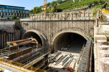 Construction site of the Stuttgart 21 railway project
