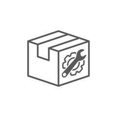 Toolbox icon, box with tools, line vector icon