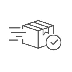 Fast delivery line icon,vector best illustration design icon.