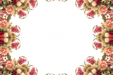 abstract beautiful seamless colorful floral pattern from flowers and leaves . High quality photo