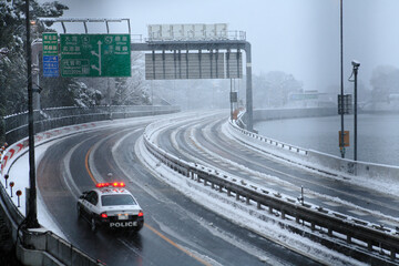 東京都心雪景色