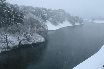東京都心雪景色