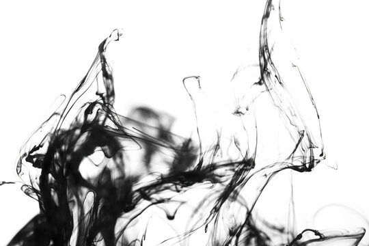 Abstract background black ink in water
