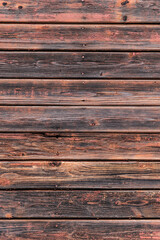 Fototapeta premium Horizontal old red-brown wooden board wall
