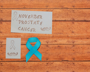 awareness prostate cancer blue ribbon sings man