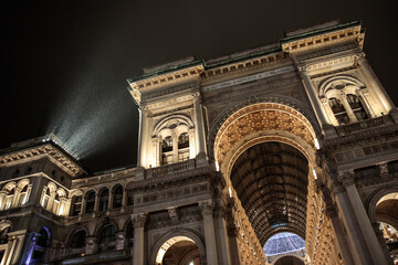 Milano's Galleria under the rain