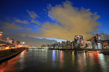 Naklejka premium 隅田川夜景