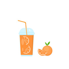This is an orange juice on a white background.