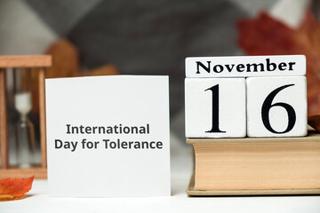International Day for Tolerance of autumn month calendar November