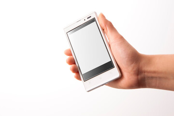 スマートフォンを持つ手