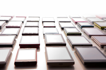 沢山のスマートフォン