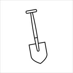 Mini Shovel icon flat. Illustration isolated vector sign symbol