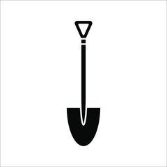 Mini Shovel icon flat. Illustration isolated vector sign symbol