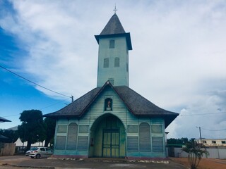 Fototapeta na wymiar church of Mana French Guyana