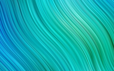 Light Blue, Green vector backdrop with bent lines.