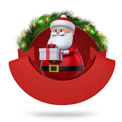 santa claus with a gift