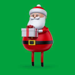 santa claus with gift