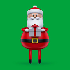 santa claus with gift