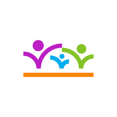 Family logo design vector template, Illustration design Community, Symbol Icon