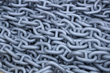 Chains of a super sailing yacht. Ship building industry. Carpenter. Shipyard.