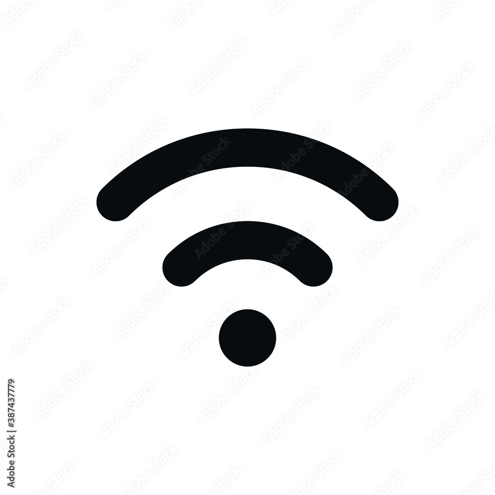 Poster Wifi signal icon wireless symbol for remote internet access, signal icon