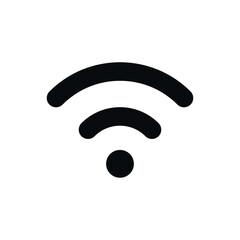 Wifi signal icon wireless symbol for remote internet access, signal icon