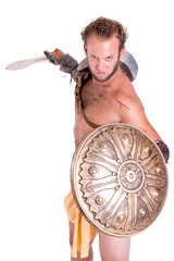 Fototapeta na wymiar gladiator posing
