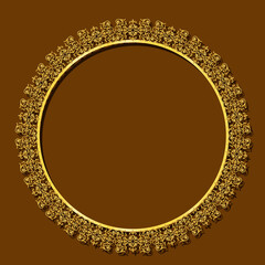 frame gold color with shadow