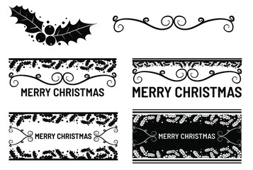 Simple beautiful Christmas sticker and label collection