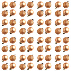 Obraz premium Christmas seamless pattern of balls. golden new year toys. holidai concept