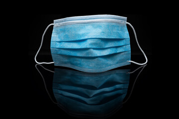 protective face mask against black