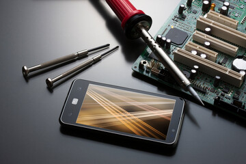 スマートフォンと基盤