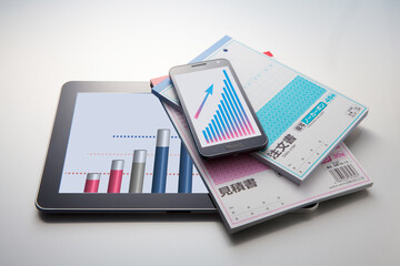 スマートフォンと伝票