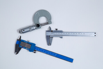 Caliper on a white background. A tool to work with.