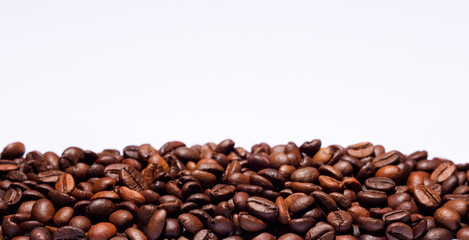 Coffee beans isolated with white background