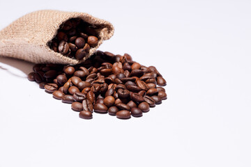 Coffee beans isolated with white background