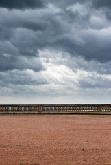 Mascagni Terrace with stormy weather - Livorno
