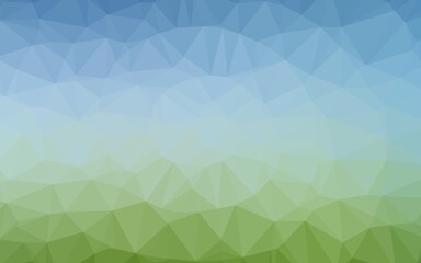 Light Blue, Green vector polygon abstract background.