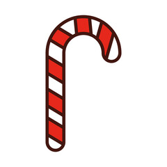 happy merry christmas, striped candy stick sweet line fill icon