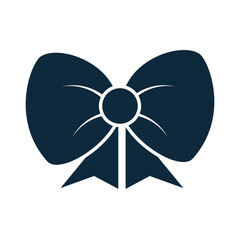 gift bow decoration ornament silhouette icon
