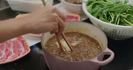 Spicy hot pot at home